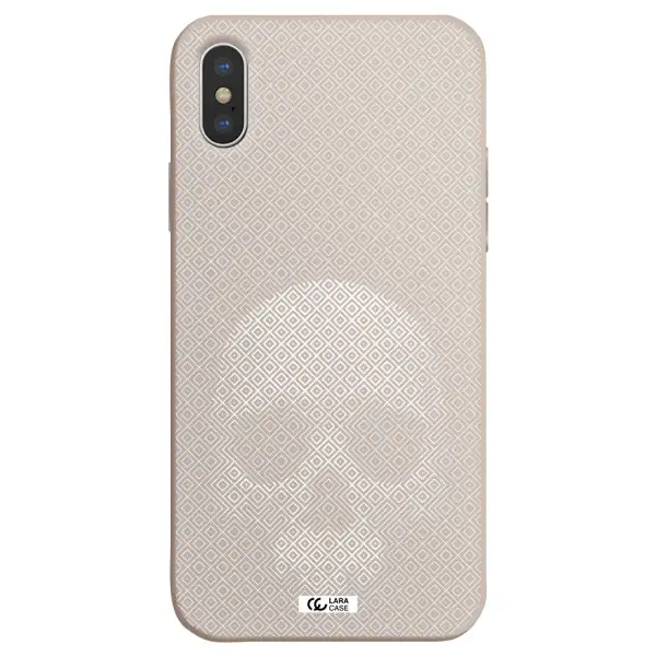 Skull Line Pattern Apple iPhone XS max Silicone Stone Case