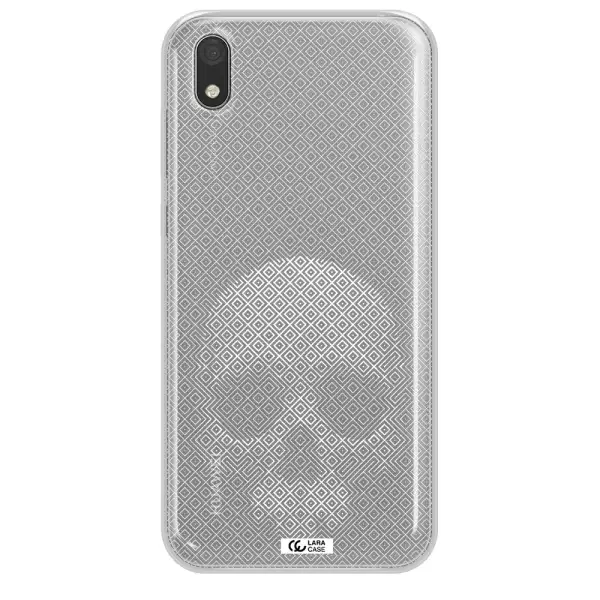 Skull Line Pattern Huawei Honor 8S Clear TPU Case