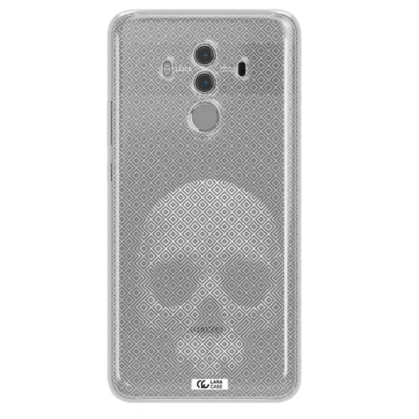 Skull Line Pattern Huawei Mate 10 Pro Clear TPU Case