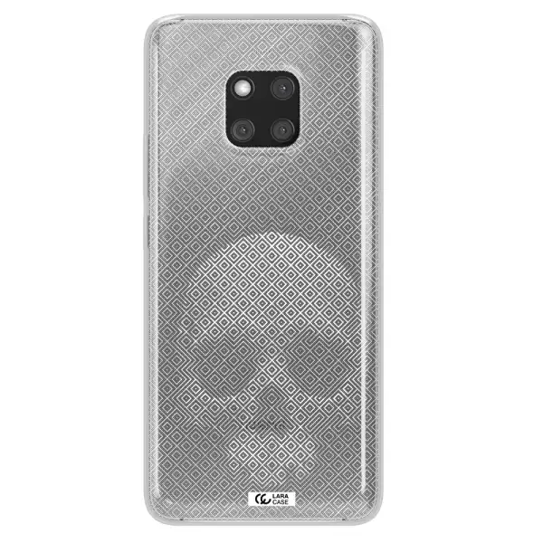 Skull Line Pattern Huawei Mate 20 Pro Clear TPU Case