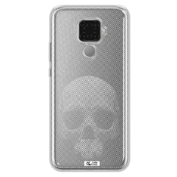 Skull Line Pattern Huawei Mate 30 Lite Clear TPU Case