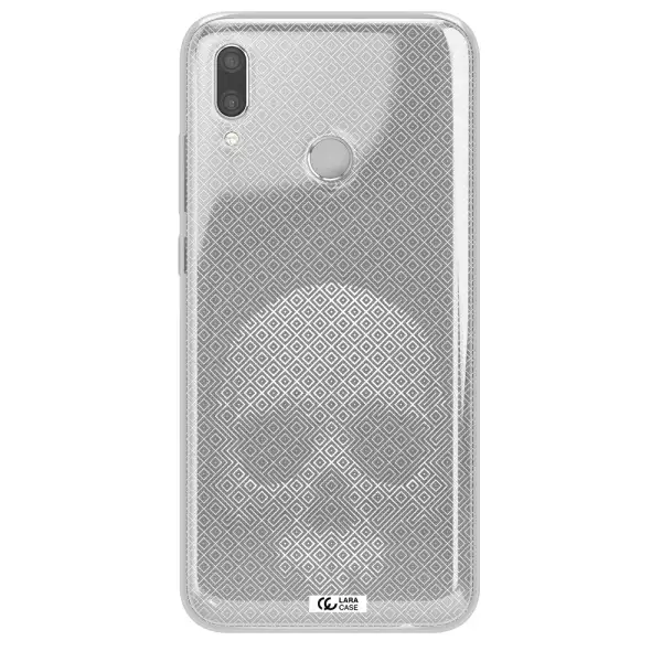 Skull Line Pattern Huawei P Smart 2019 Clear TPU Case