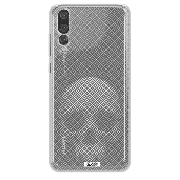 Skull Line Pattern Huawei P20 Pro Clear TPU Case