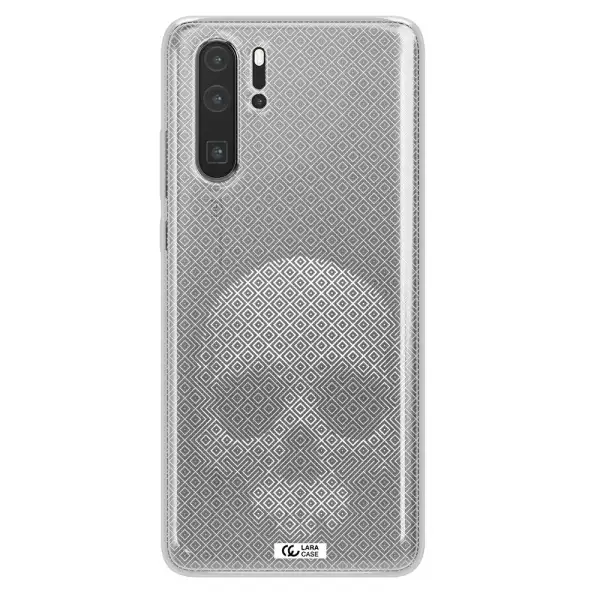 Skull Line Pattern Huawei P30 Pro Clear TPU Case