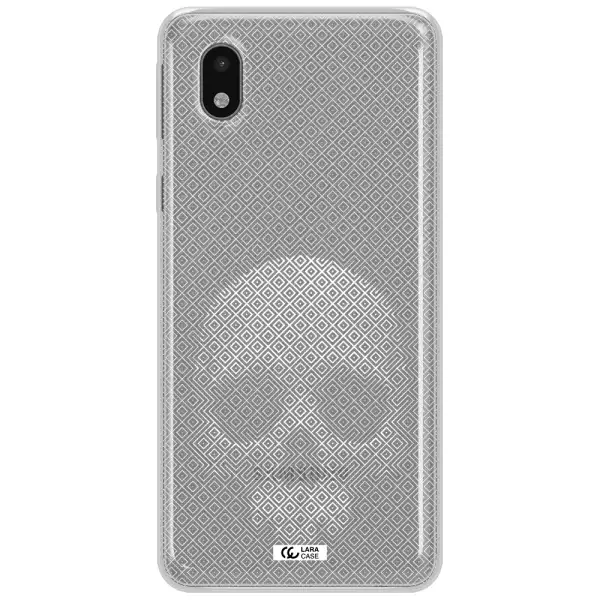 Skull Line Pattern Samsung A01 Core Clear Tpu Case