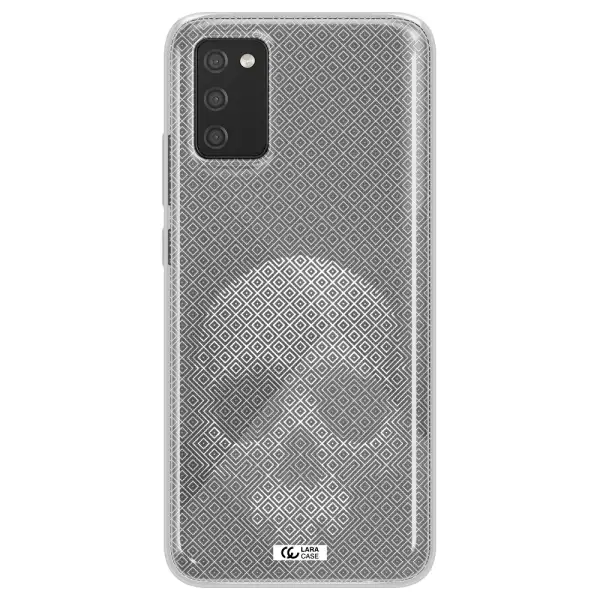Skull Line Pattern Samsung A02S Clear TPU Case