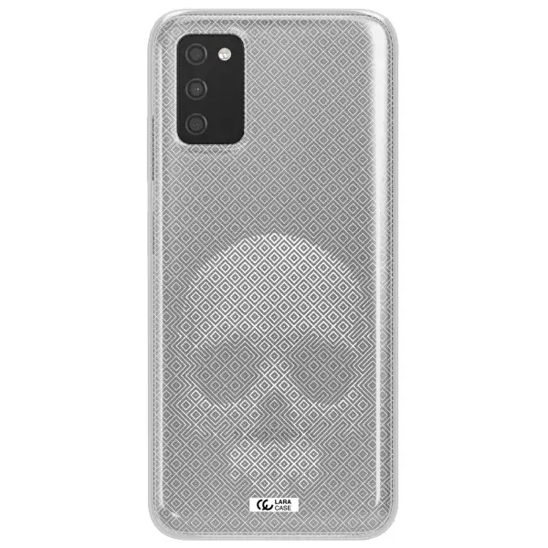 Skull Line Pattern Samsung A03S Clear TPU Case