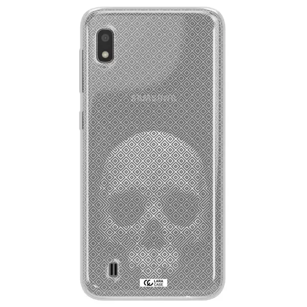 Skull Line Pattern Samsung A10 Clear TPU Case