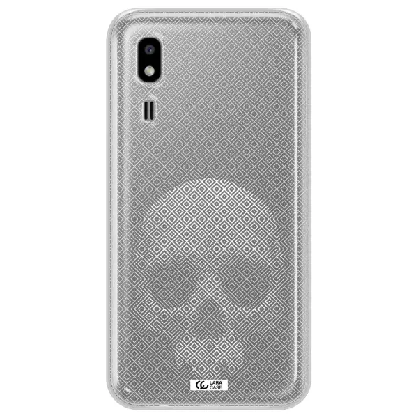 Skull Line Pattern Samsung A2 Core Clear TPU Case