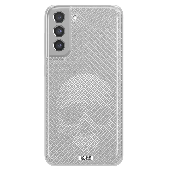 Skull Line Pattern Samsung A21 Fe Clear TPU Case