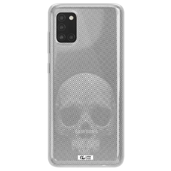 Skull Line Pattern Samsung A31 Clear TPU Case