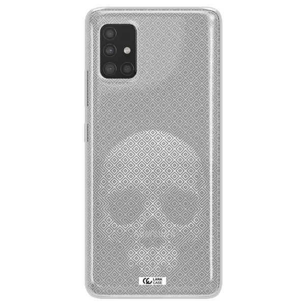 Skull Line Pattern Samsung A51 Clear TPU Case