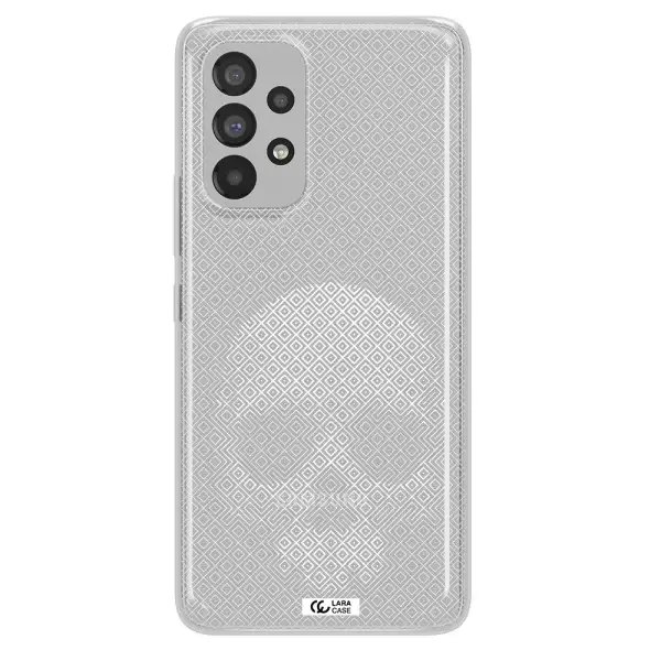 Skull Line Pattern Samsung A53 Clear TPU Case