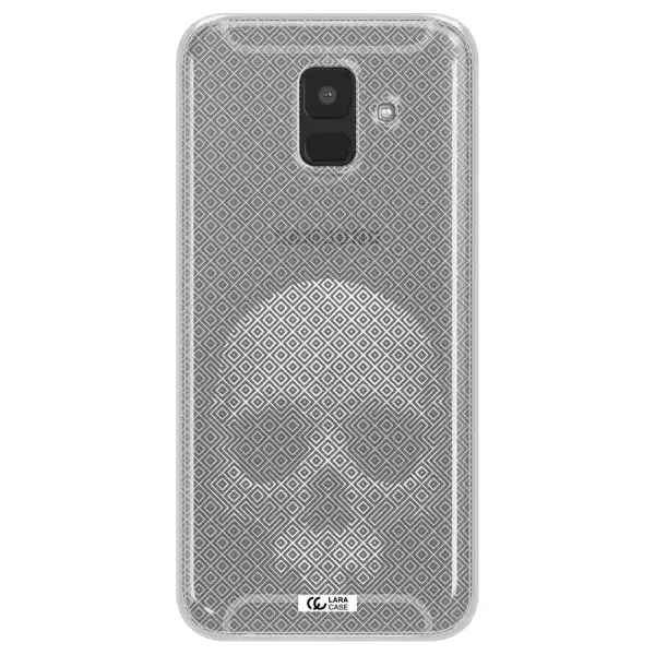 Skull Line Pattern Samsung A6 Clear TPU Case