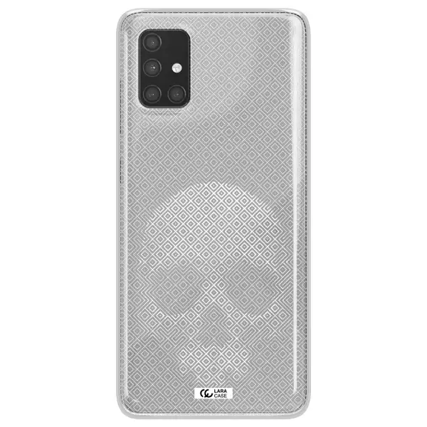 Skull Line Pattern Samsung A71 Clear TPU Case