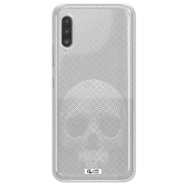 Skull Line Pattern Samsung A90 Clear TPU Case