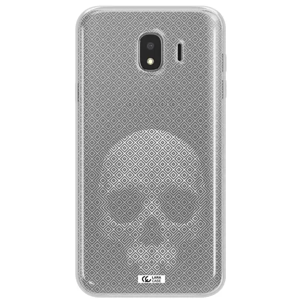 Skull Line Pattern Samsung J4 Clear TPU Case