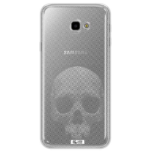 Skull Line Pattern Samsung J4 Plus Clear TPU Case