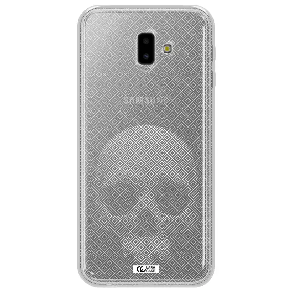 Skull Line Pattern Samsung J6 Plus Clear TPU Case