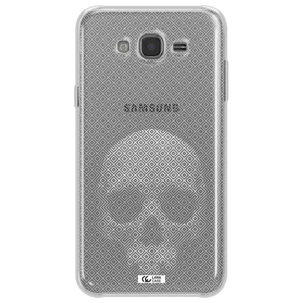 Skull Line Pattern Samsung J7 Clear TPU Case