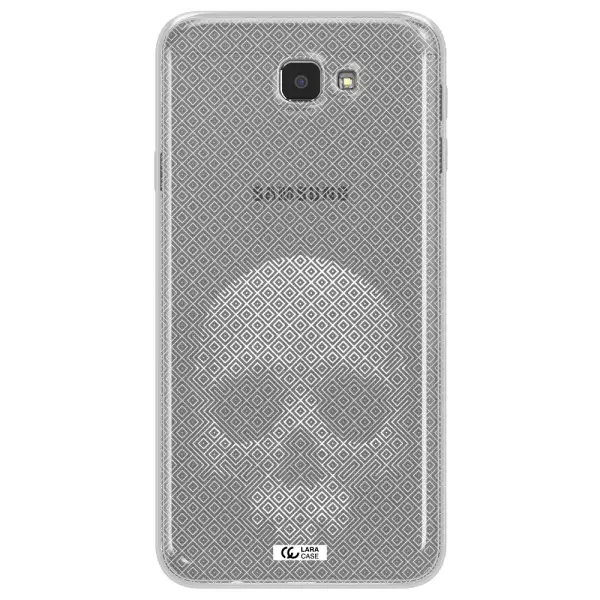 Skull Line Pattern Samsung J7 Prim Clear TPU Case