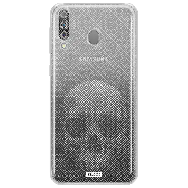 Skull Line Pattern Samsung M30 Clear TPU Case