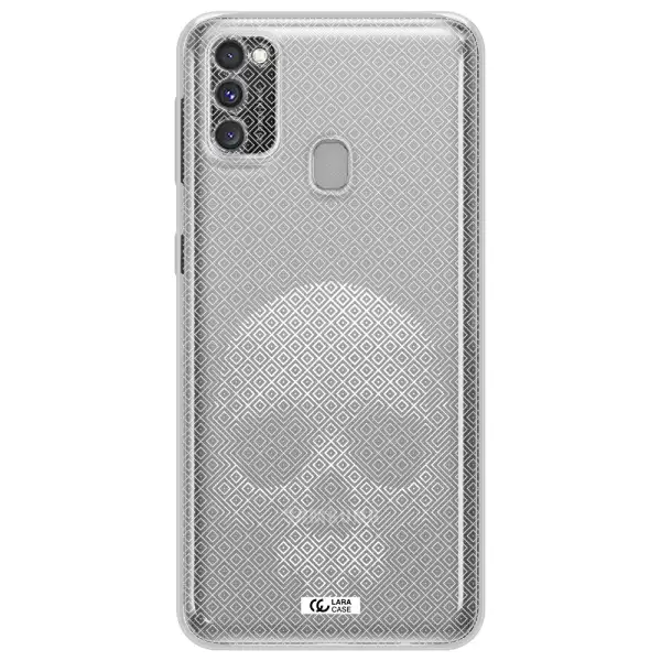 Skull Line Pattern Samsung M30S Clear TPU Case
