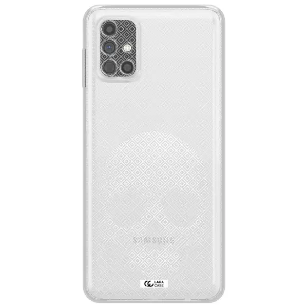 Skull Line Pattern Samsung M51 Clear TPU Case