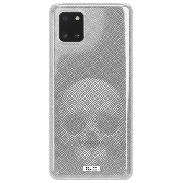 Skull Line Pattern Samsung Note 10 Lite Clear TPU Case