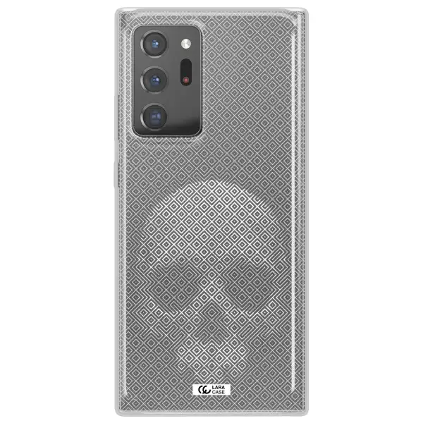 Skull Line Pattern Samsung Note 20 Ultra Clear TPU Case