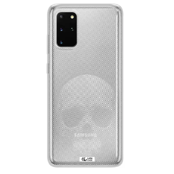 Skull Line Pattern Samsung S 20 Plus Clear TPU Case