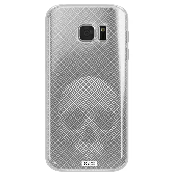 Skull Line Pattern Samsung S 7 Clear TPU Case