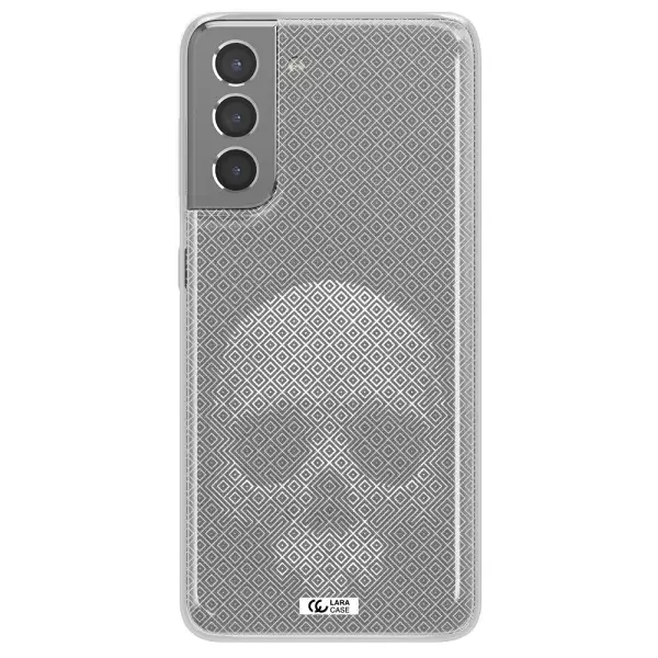 Skull Line Pattern Samsung S21 Plus Clear TPU Case