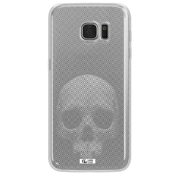 Skull Line Pattern Samsung S7 Edge Clear TPU Case