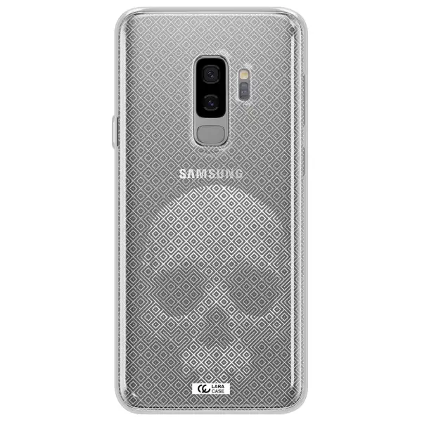 Skull Line Pattern Samsung S9 Plus Clear TPU Case