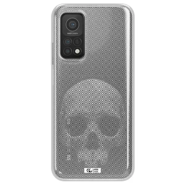Skull Line Pattern Xiaomi Mi 10T Clear TPU Case