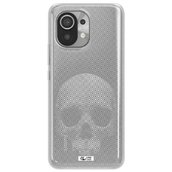 Skull Line Pattern Xiaomi Mi 11 Clear TPU Case