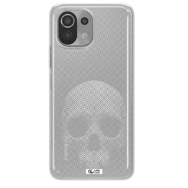 Skull Line Pattern Xiaomi Mi 11 Lite Clear TPU Case