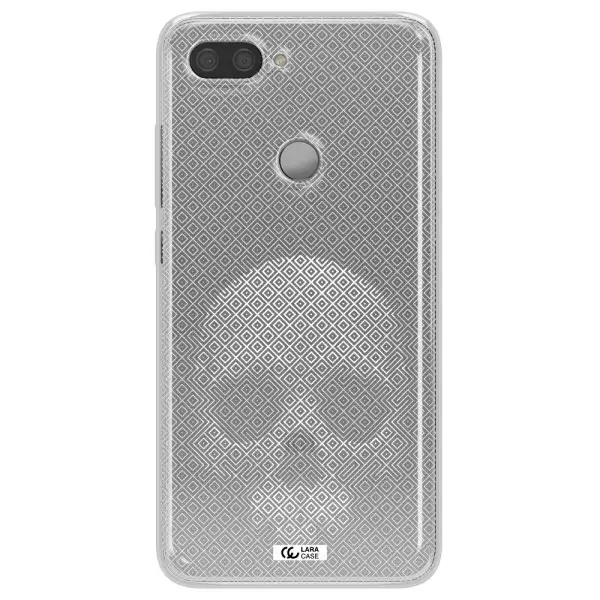 Skull Line Pattern Xiaomi Mi 8 Lite Clear TPU Case