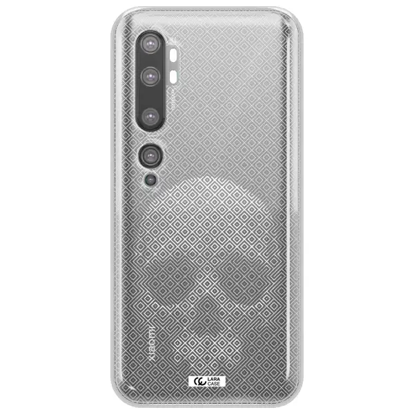 Skull Line Pattern Xiaomi Mi Note 10 Clear TPU Case