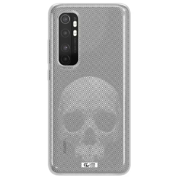Skull Line Pattern Xiaomi Mi Note 10 Lite Clear TPU Case