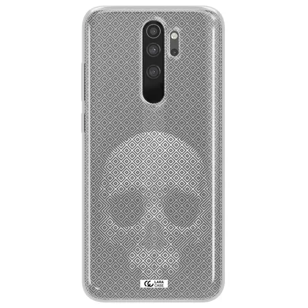 Skull Line Pattern Xiaomi Note 8 Pro Clear TPU Case
