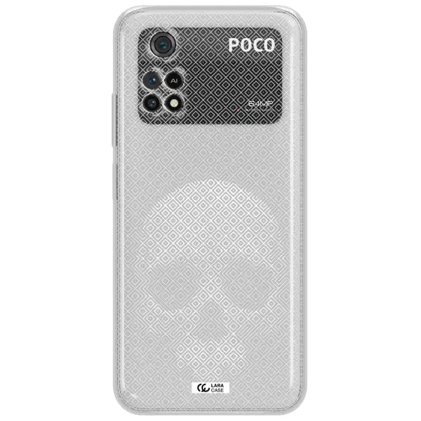 Skull Line Pattern Xiaomi Poco M4 Pro 4G Clear Tpu Case