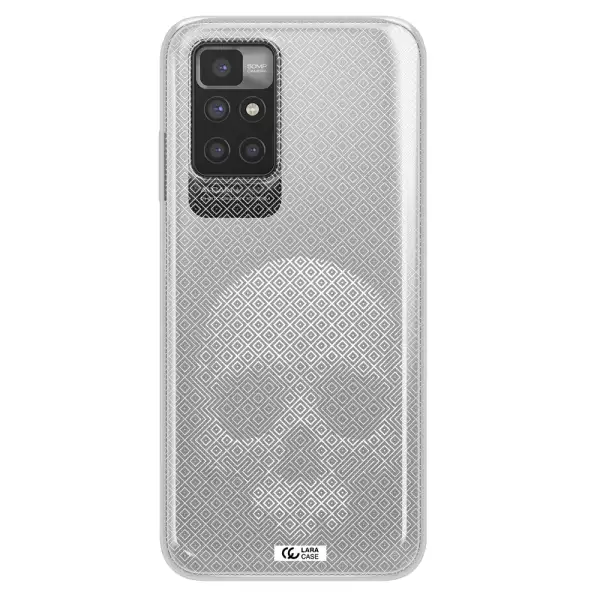 Skull Line Pattern Xiaomi Redmi 10 Clear TPU Case