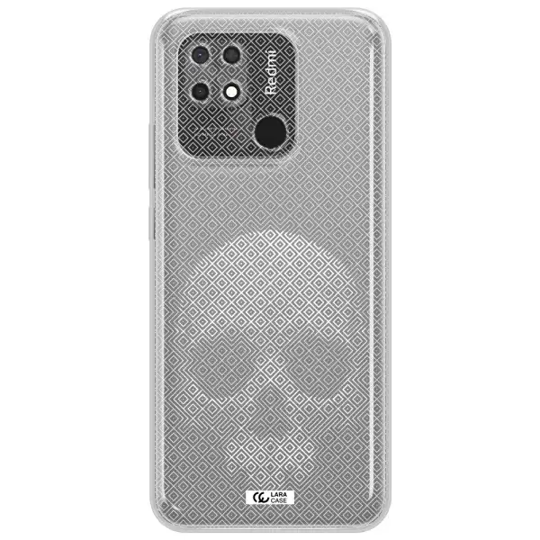 Skull Line Pattern Xiaomi Redmi 10C Clear TPU Case