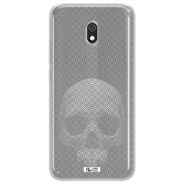 Skull Line Pattern Xiaomi Redmi 8A Clear TPU Case