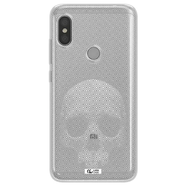 Skull Line Pattern Xiaomi Redmi Note 6 Pro Clear TPU Case