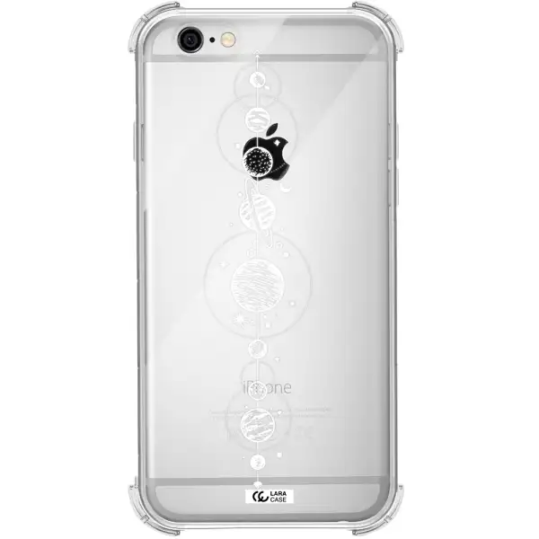 Solar System Line Art Apple iPhone 6 Clear PC Case
