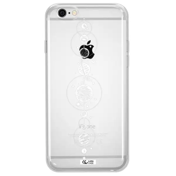 Solar System Line Art Apple iPhone 6 Clear TPU Case