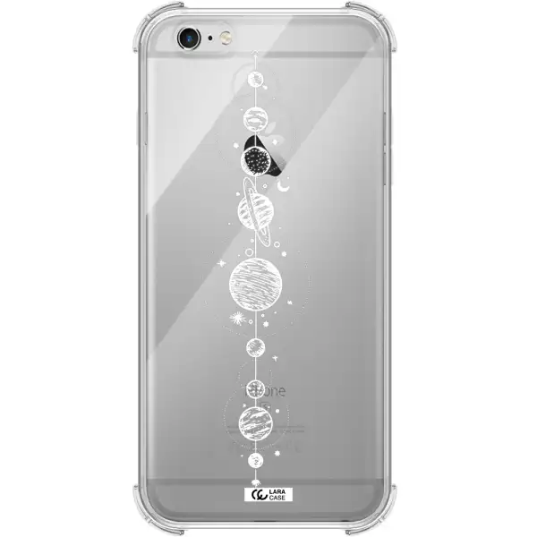Solar System Line Art Apple iPhone 6 plus Clear PC Case